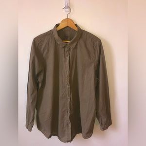 J.Jill Women’s Olive Green Button Down Shirt Size XL
